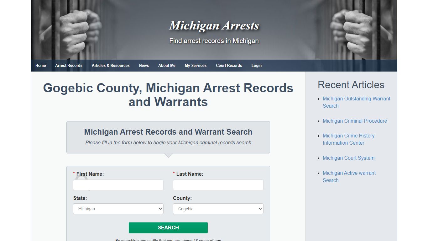 Gogebic County, Michigan Arrest Records and Warrants